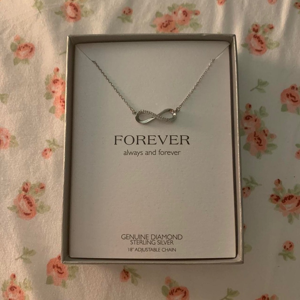 Kay genuine diamond sterling silver infinity sign necklace